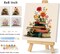 Paint By Numbers Flower Kit for Adults – 4 Pack Framed 8x8 Inch DIY Acrylic Paint by Numbers Canvas Set, Beginner-Friendly Floral Wall Art Painting Kit with Frame for Home Decor & Gift